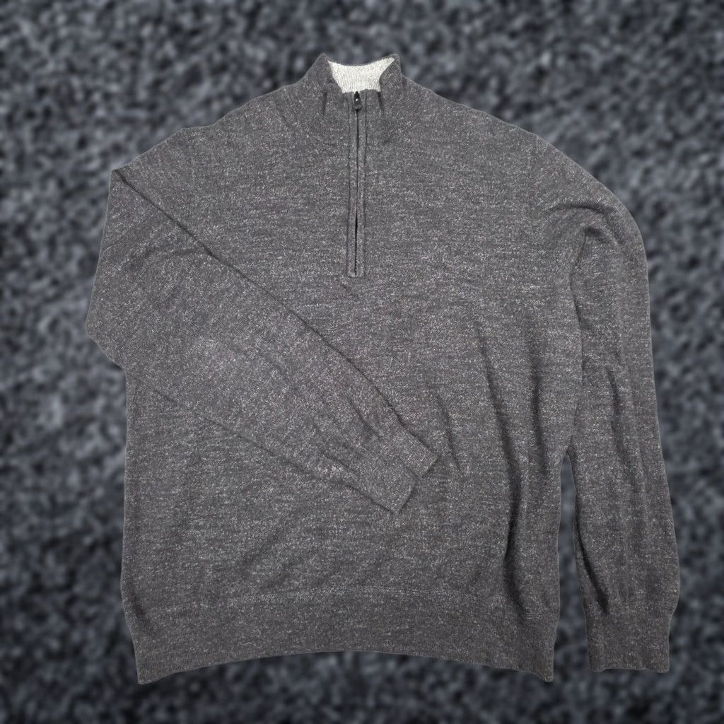 Faherty Faherty 1/4 Zip Suffolk Pullover Sweater Men’s Large Gray Cashmere Blend Size US L / EU 52-54 / 3 - 1 Thumbnail