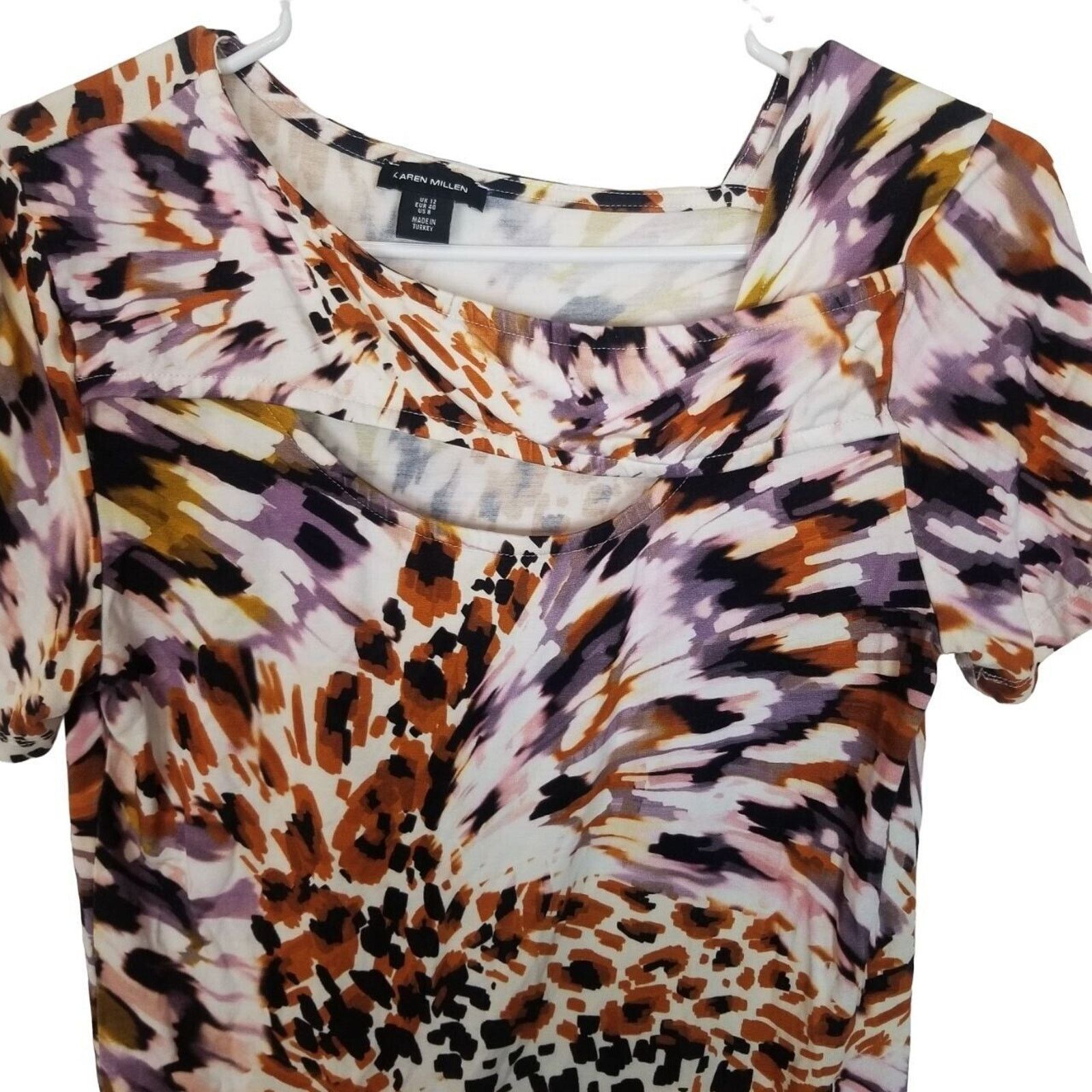 Karen Millen Karen Millen Cut Out Abstract Animal Print Top 8 Mob Wife Size M / US 6-8 / IT 42-44 - 2 Thumbnail