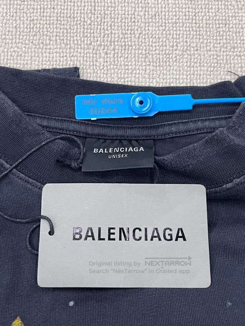 Balenciaga Balenciaga Pattern Letter Printed Round Neck Short Sleeve Size US XS / EU 42 / 0 - 5 Thumbnail