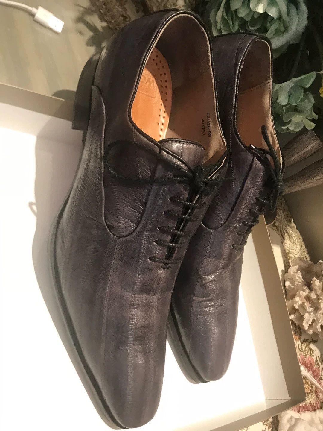 Gianfranco Ferre Ferre Gray Stingray Leather Pointed Shoes Size US 8 / EU 41 - 7 Thumbnail