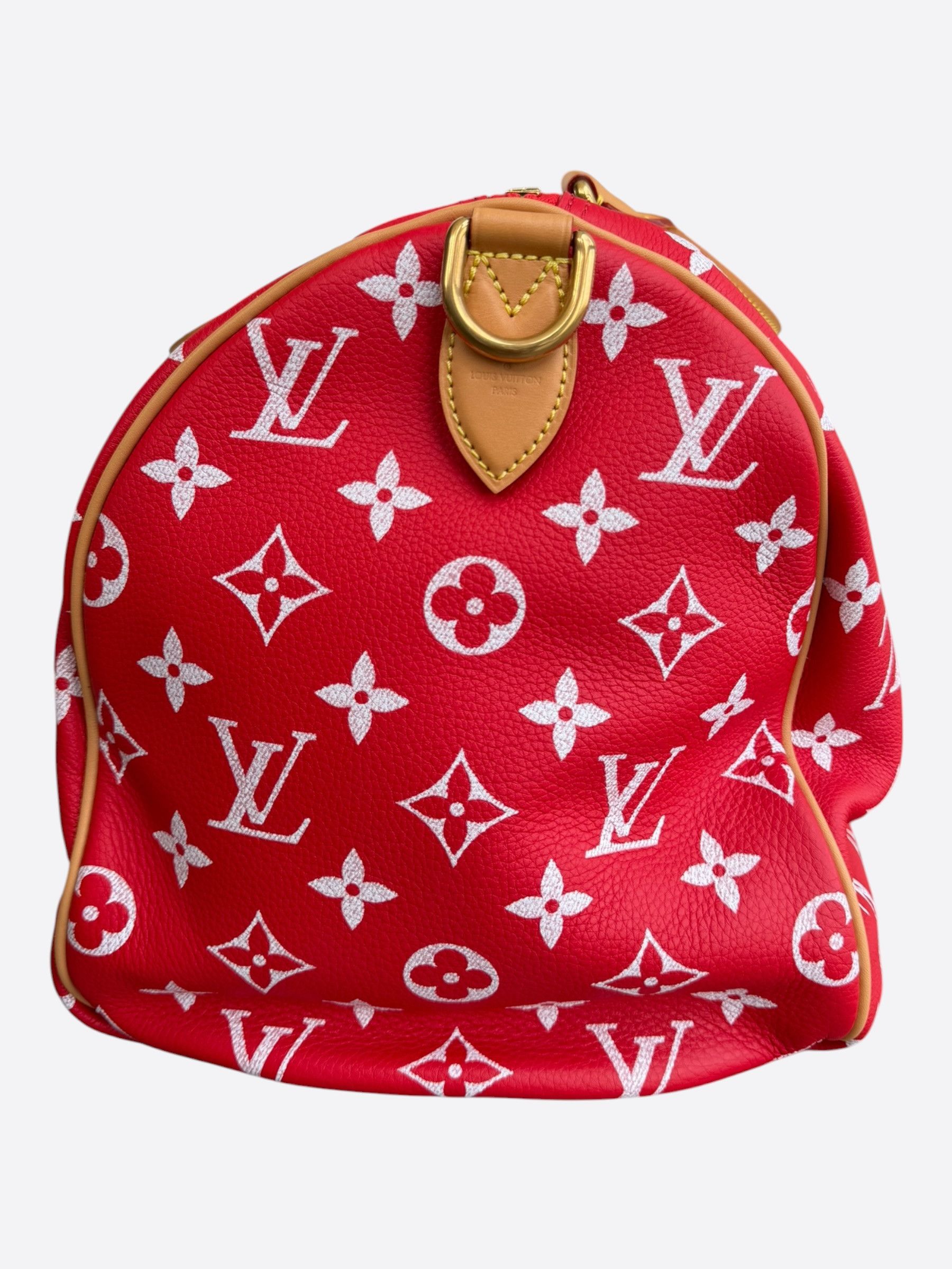 Louis Vuitton Louis Vuitton Red & White Monogram P9 Speedy 40 Size ONE SIZE - 4 Thumbnail