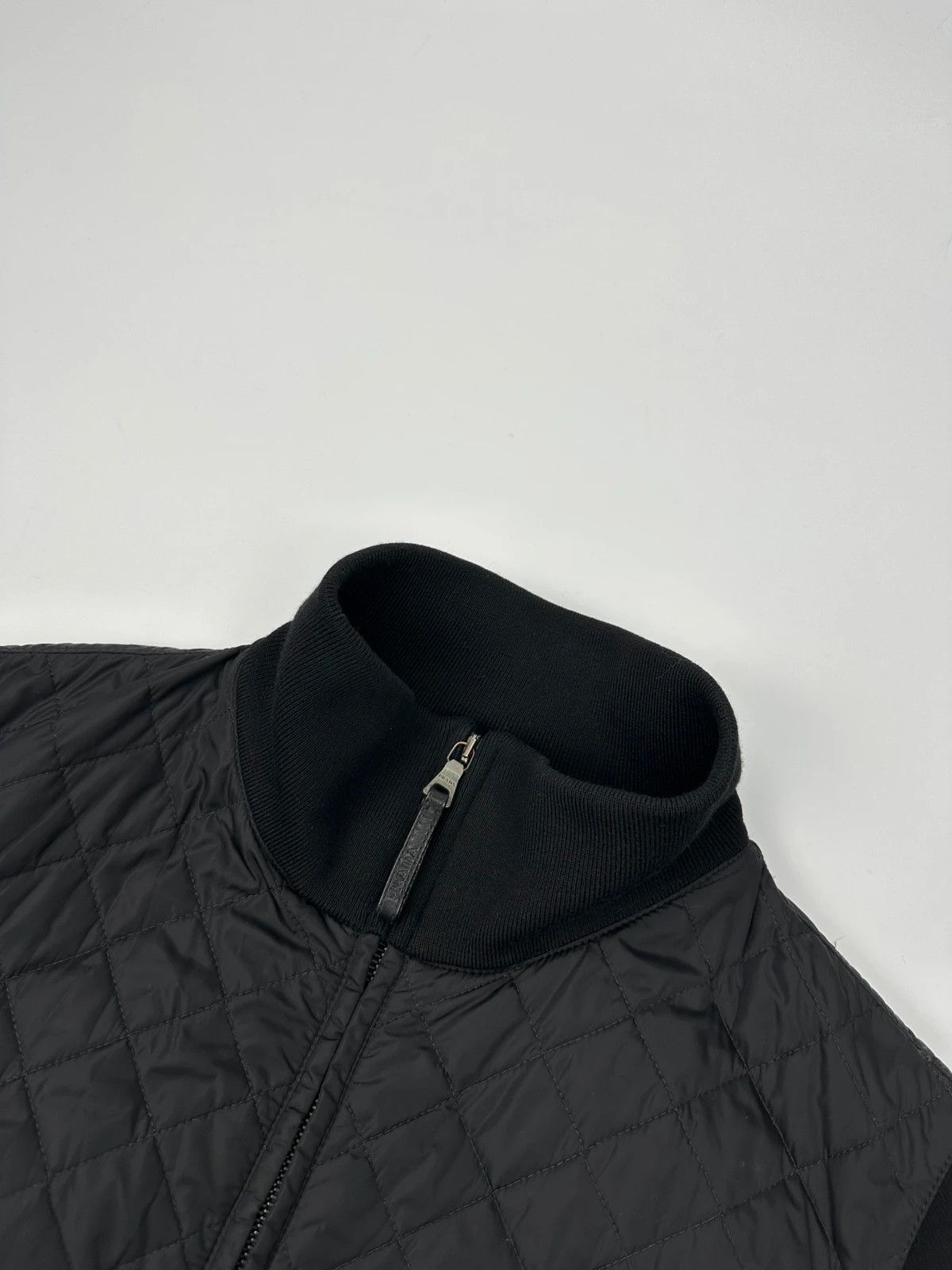 Prada Prada Sport FW01-05 Black Hybrid Wool & Nylon Padded Jacket Size US M / EU 48-50 / 2 - 3 Thumbnail