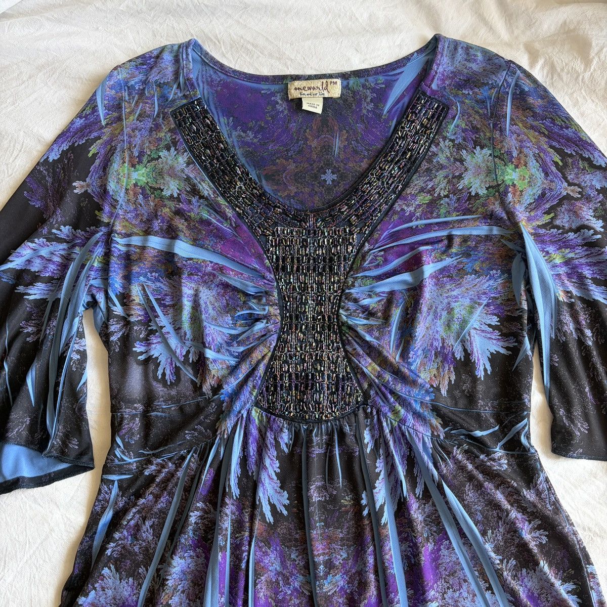 Other One world boho beaded blouse Size S / US 4 / IT 40 - 2 Thumbnail