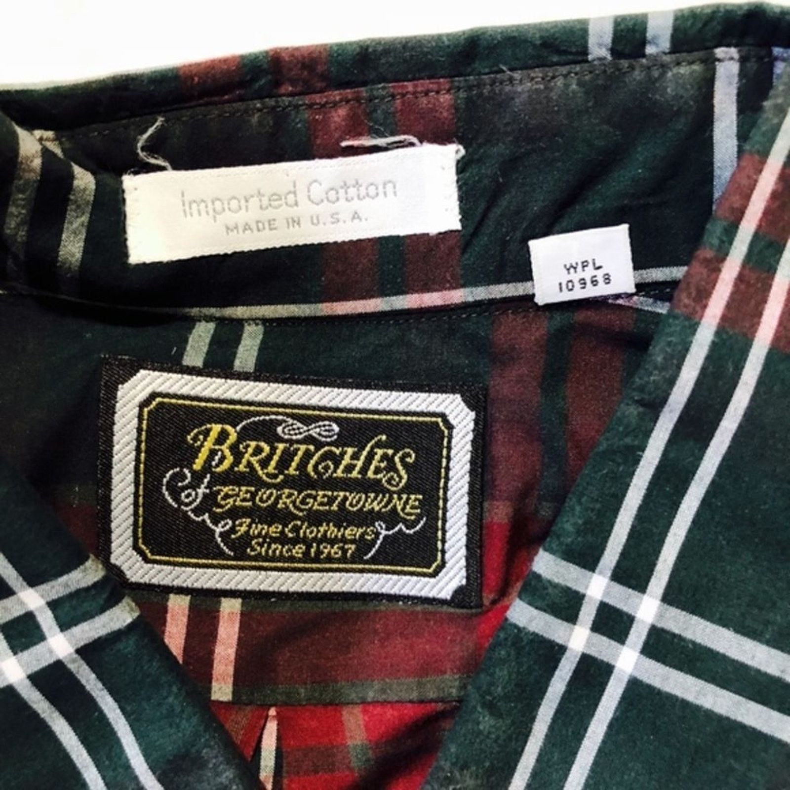 Other Britches Georgetowne Plaid Button Down Shirt | Sz L Size US L / EU 52-54 / 3 - 4 Thumbnail