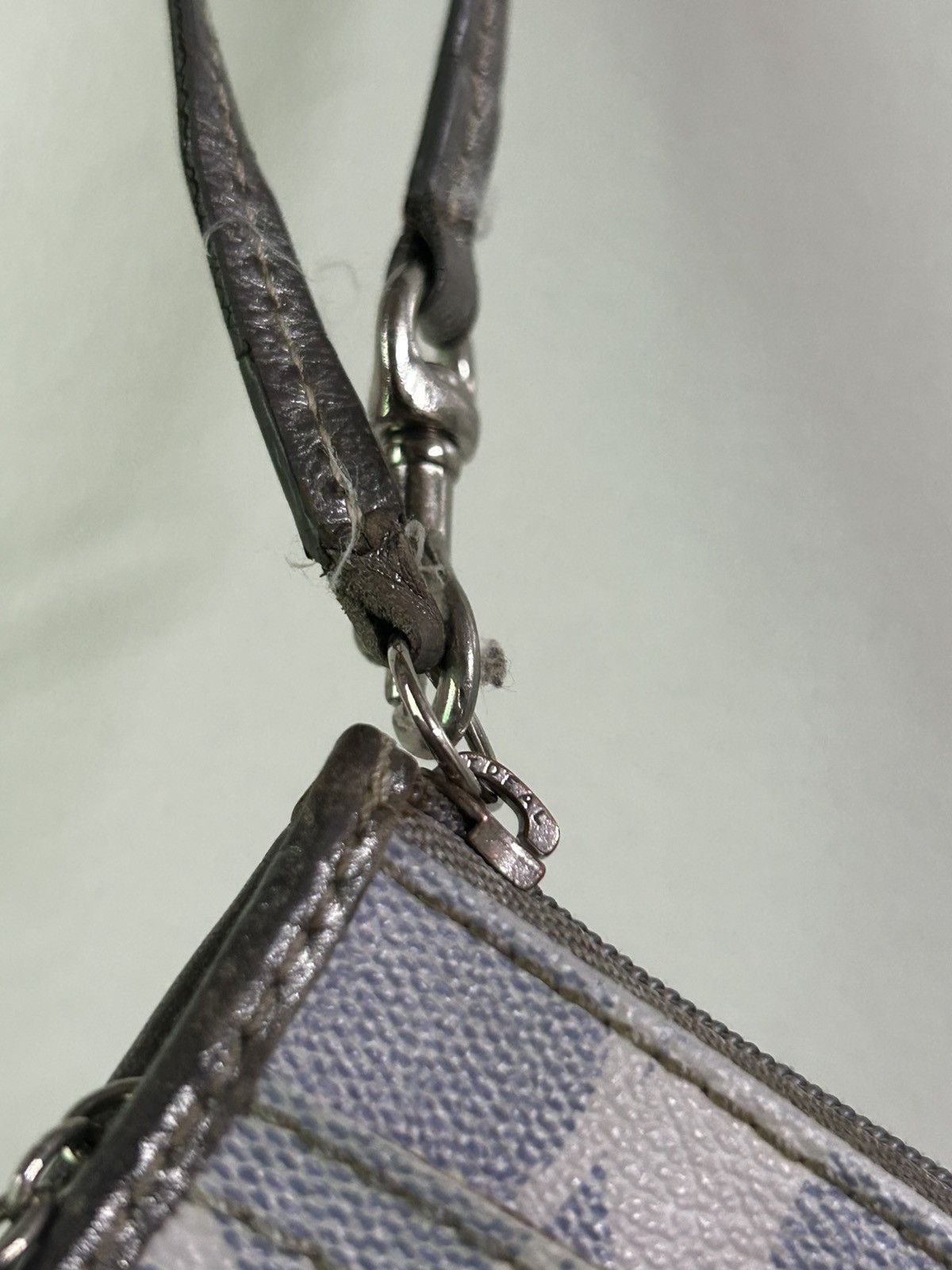 Coach Monogram Signature Lanyard Silver/Khaki ID Case Size ONE SIZE - 8 Thumbnail