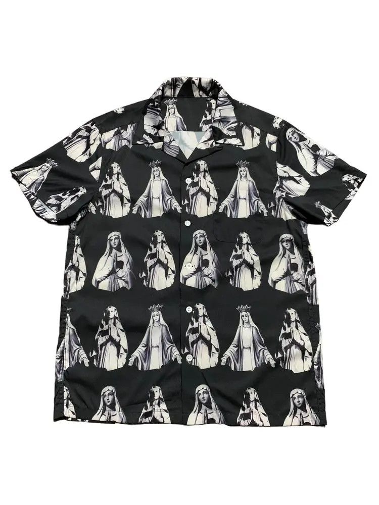 Vintage Vintage Virgin Mary over print camp collar shirt Size US L / EU 52-54 / 3 - 1 Thumbnail