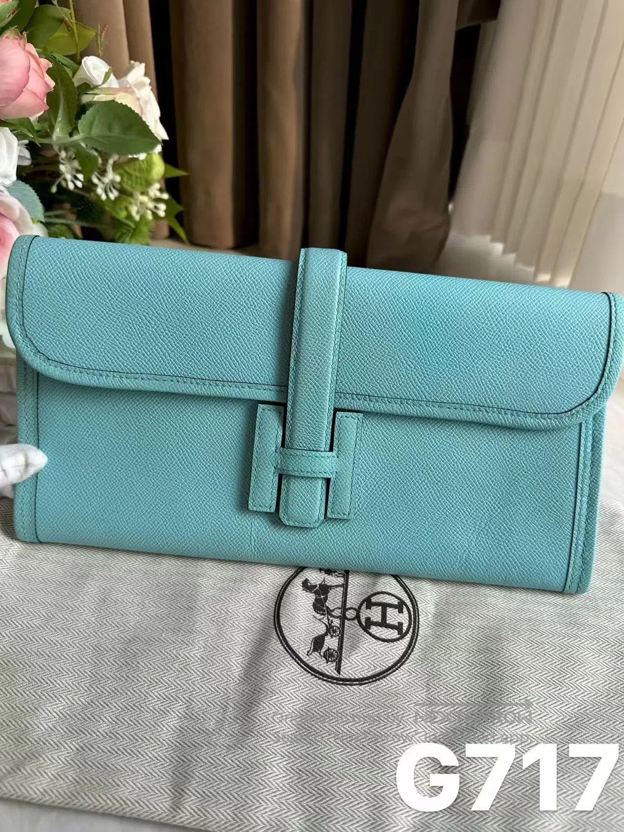 Hermes Hermès Macaron Blue Clutch Bag. Size ONE SIZE - 4 Thumbnail