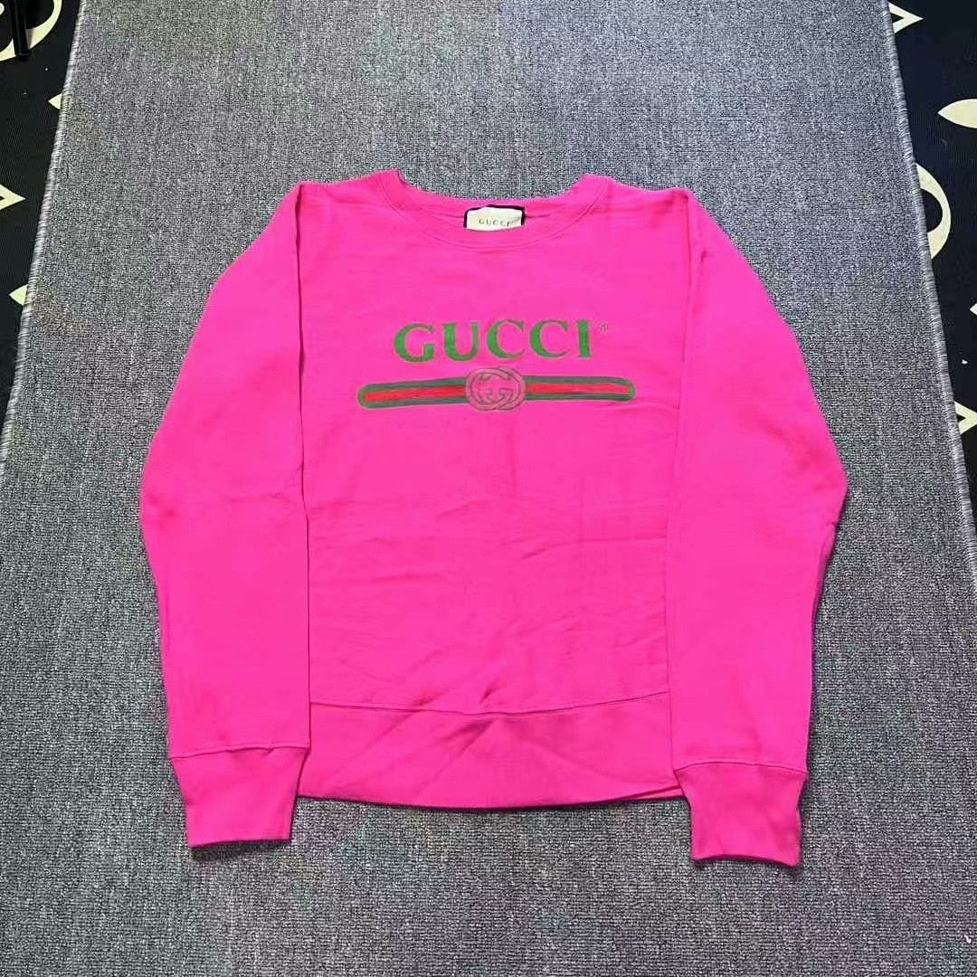 Gucci gucci pink logo hoodie sweatshirt for women Size L / US 10 / IT 46 - 1 Thumbnail