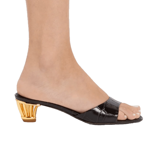Salvatore Ferragamo o1s1rm0924 Cage Heel Slide in Chocolate Brown Size US 6.5 / IT 36.5 - 6 Thumbnail