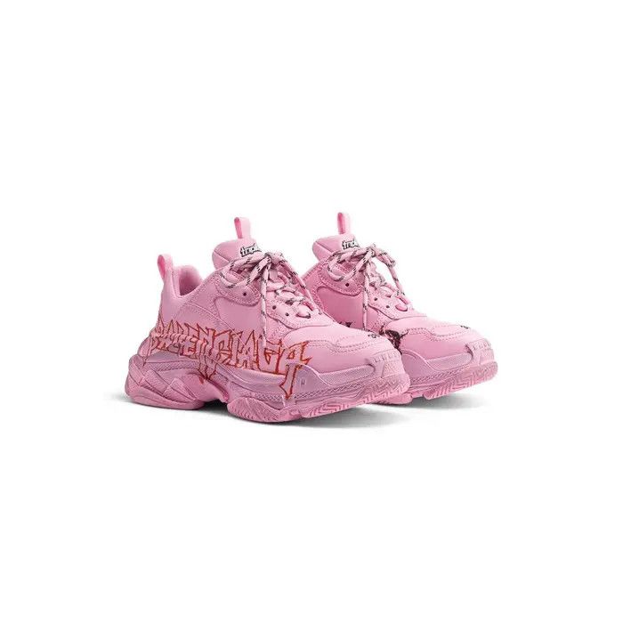 Balenciaga o1bcso1str0126 Triple S Sneakers Diy Metal in Pink Size US 11 / IT 41 - 2 Thumbnail