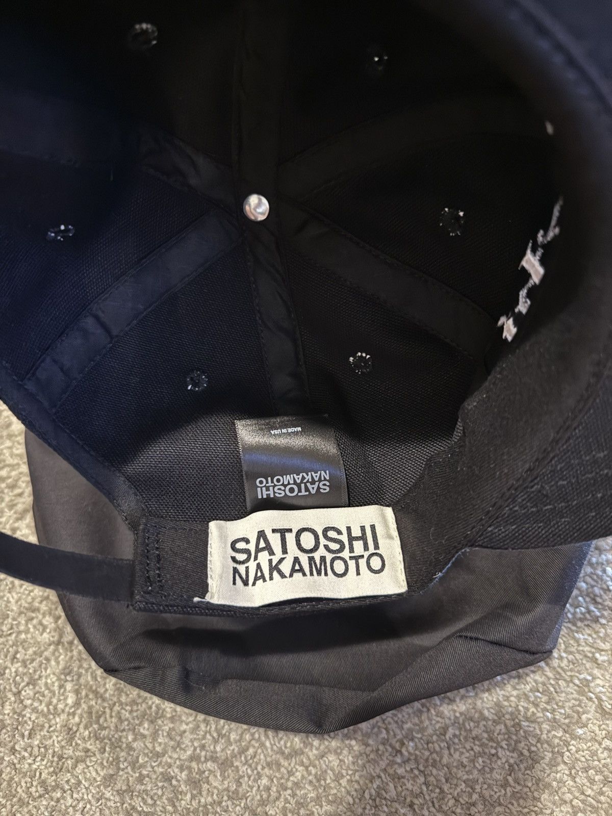Satoshi Nakamoto Satoshi Nakamoto OG Cap Black Brand New Size ONE SIZE - 3 Thumbnail