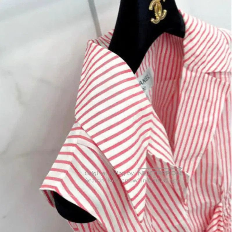 Chanel Chanel Color-Blocked Striped Short Sleeve T-Shirt . Size S / US 4 / IT 40 - 6 Thumbnail