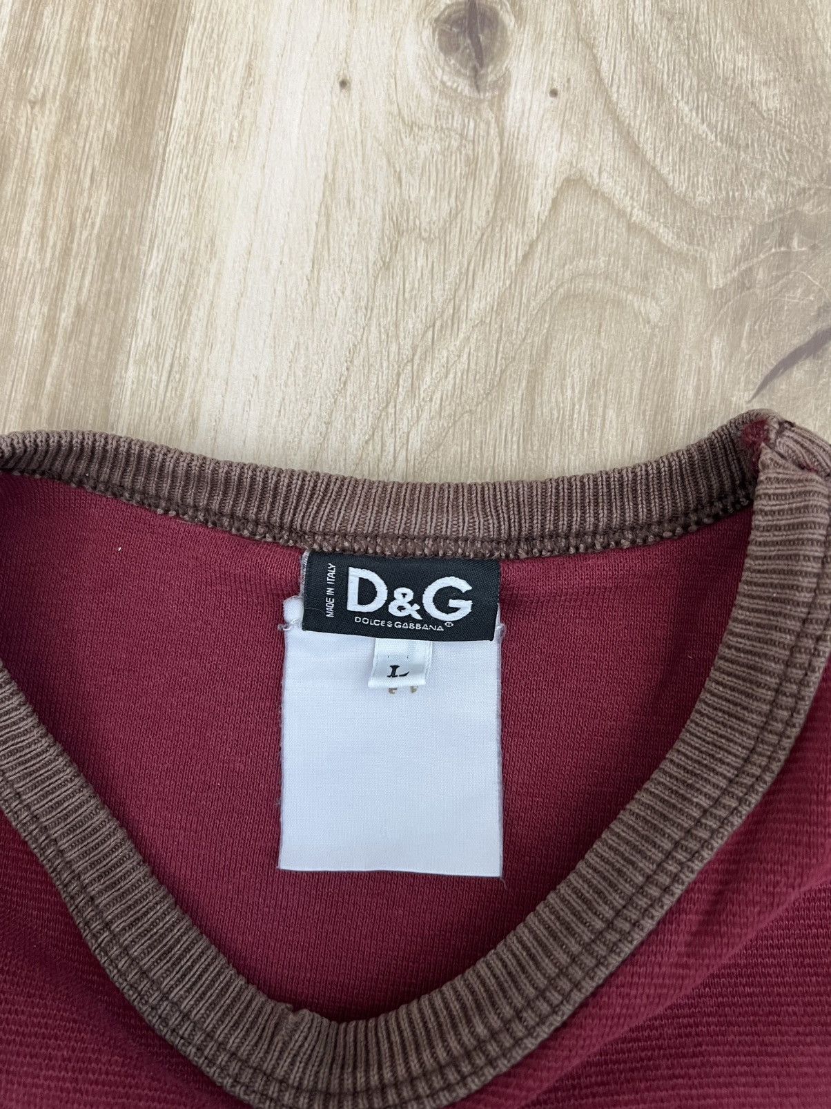 Dolce & Gabbana Beautiful distressed slim dolce gabbana burgundy longsleeve Size US M / EU 48-50 / 2 - 6 Thumbnail