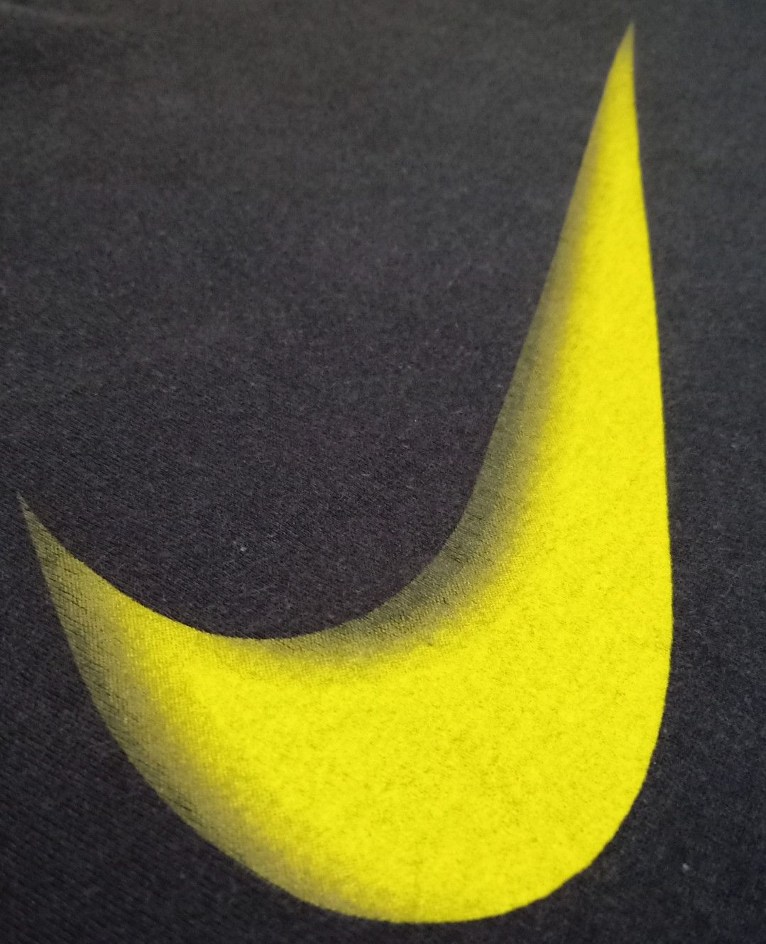 Nike × Vintage Vintage 90s Nike Yellow Big Swoosh T-shirt Size US XL / EU 56 / 4 - 6 Thumbnail