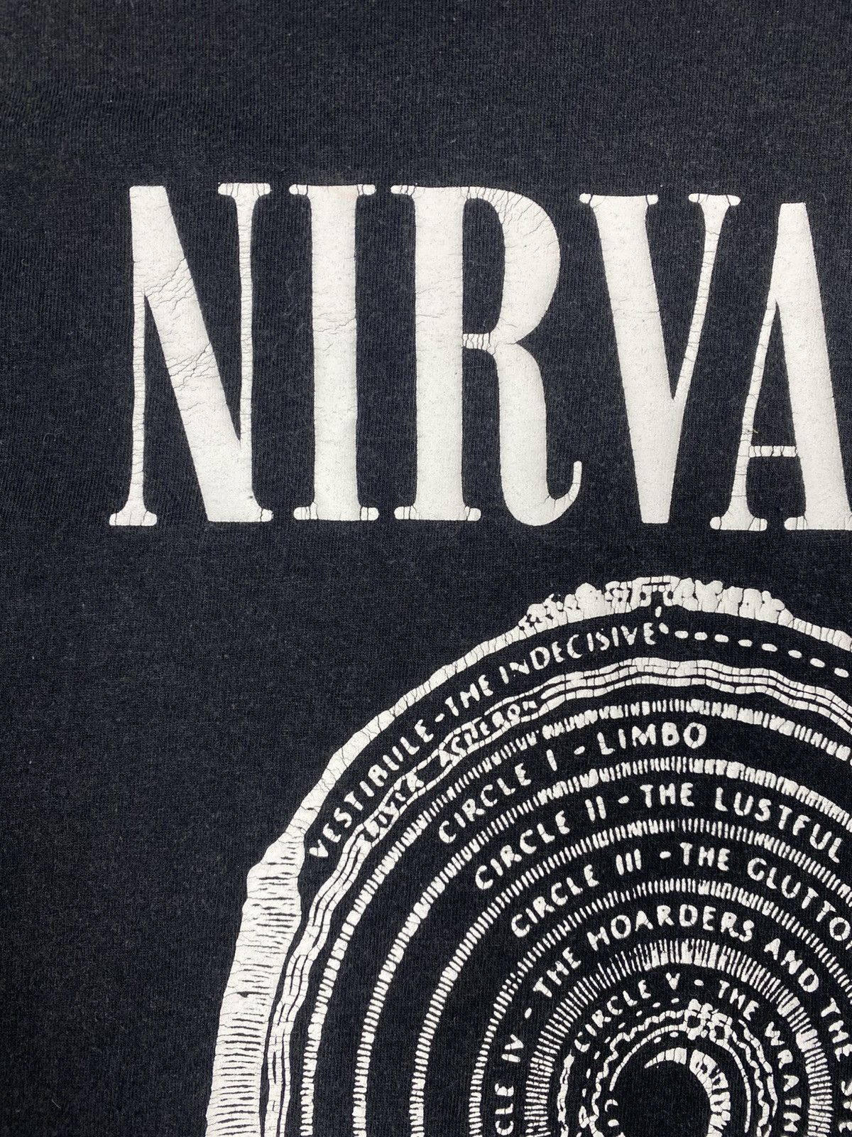 Nirvana Vintage Nirvana 1996 Dante’s Inferno Circle Graphic T-Shirt Size US L / EU 52-54 / 3 - 6 Thumbnail