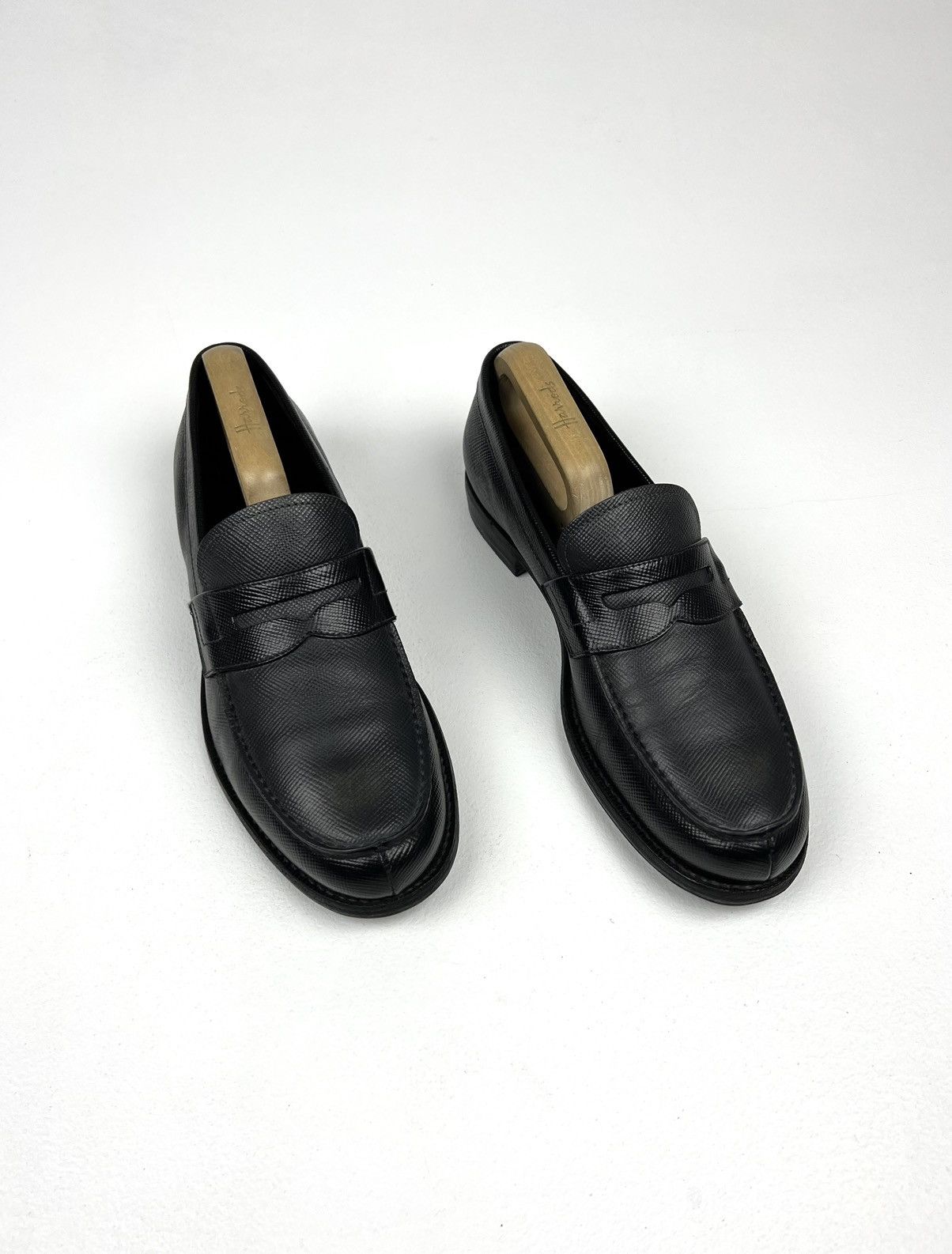 Prada PRADA Loafers Leather Saffiano Penny Shoes FOMS Black Men’s Size US 9.5 / EU 42-43 - 2 Thumbnail