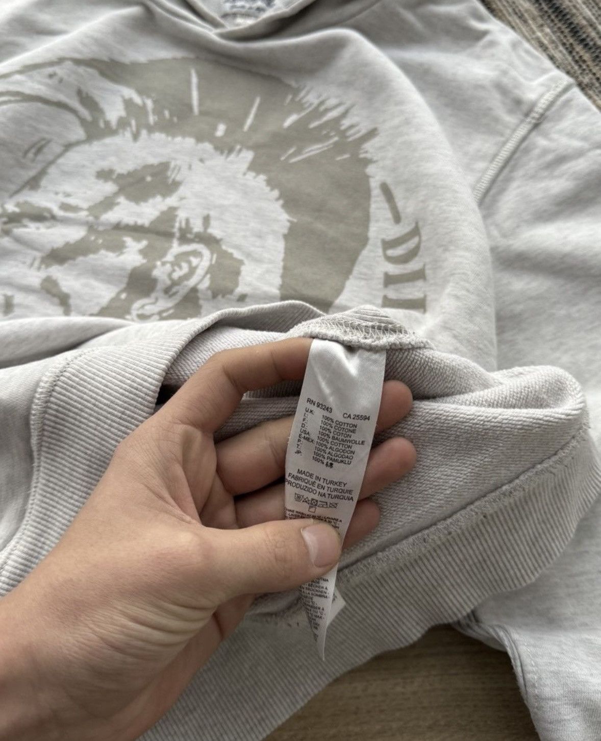 Diesel × Vintage Vintage Diesel Big logo Y2K Grey Classic hoodie Size US M / EU 48-50 / 2 - 6 Thumbnail