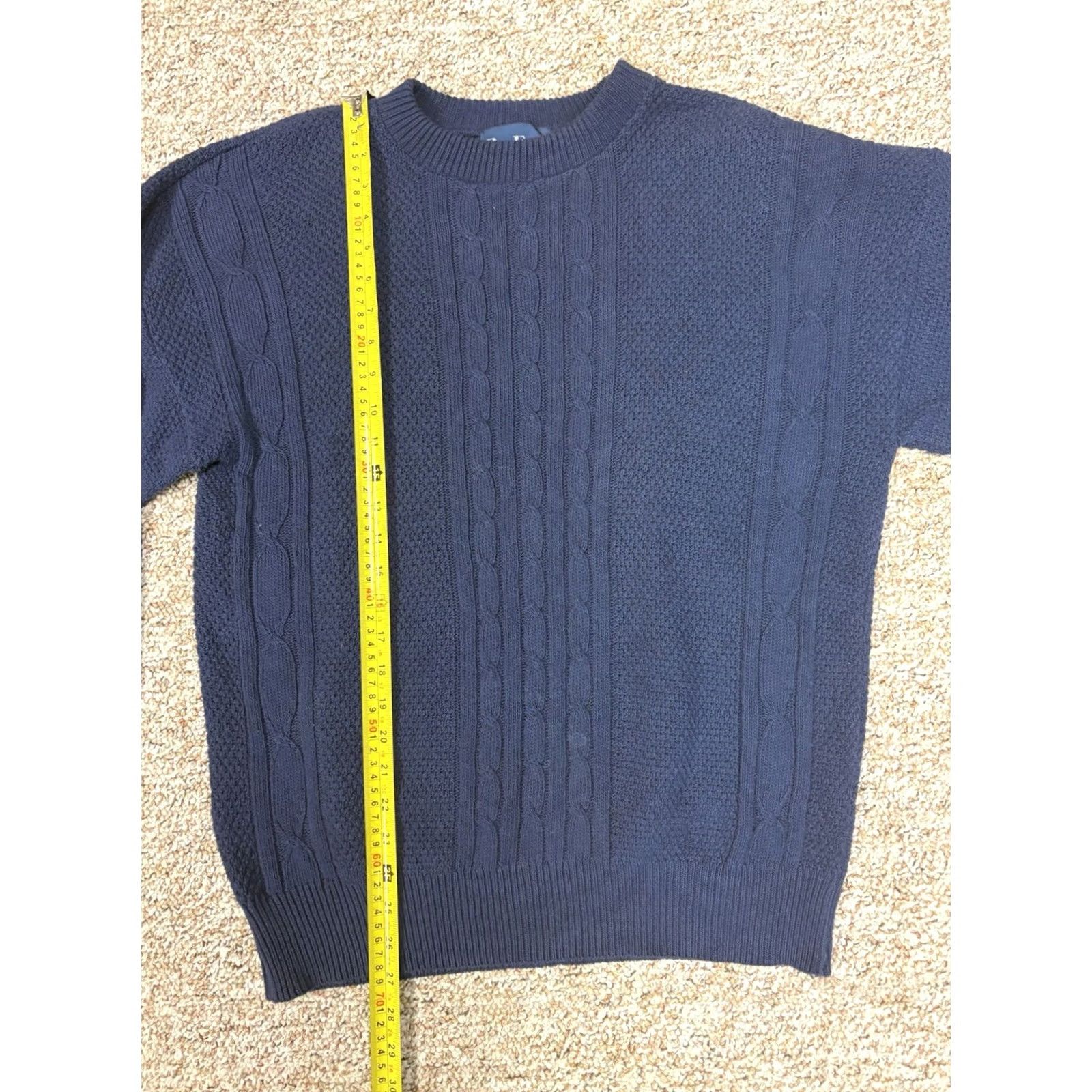 Vintage VINTAGE Par Four Sweater Navy Blue Retro Golf Mens Size M Pullover Knit Cotton Ramie Hand Wash Only USA Made Size US M / EU 48-50 / 2 - 5 Thumbnail