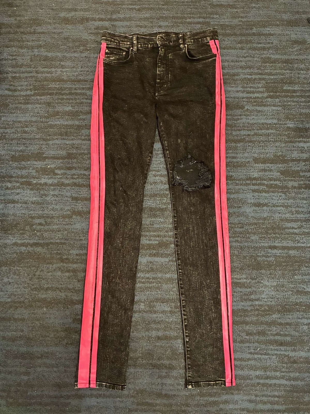 Amiri Amiri Pink Stripe Denim Size US 31 - 1 Thumbnail