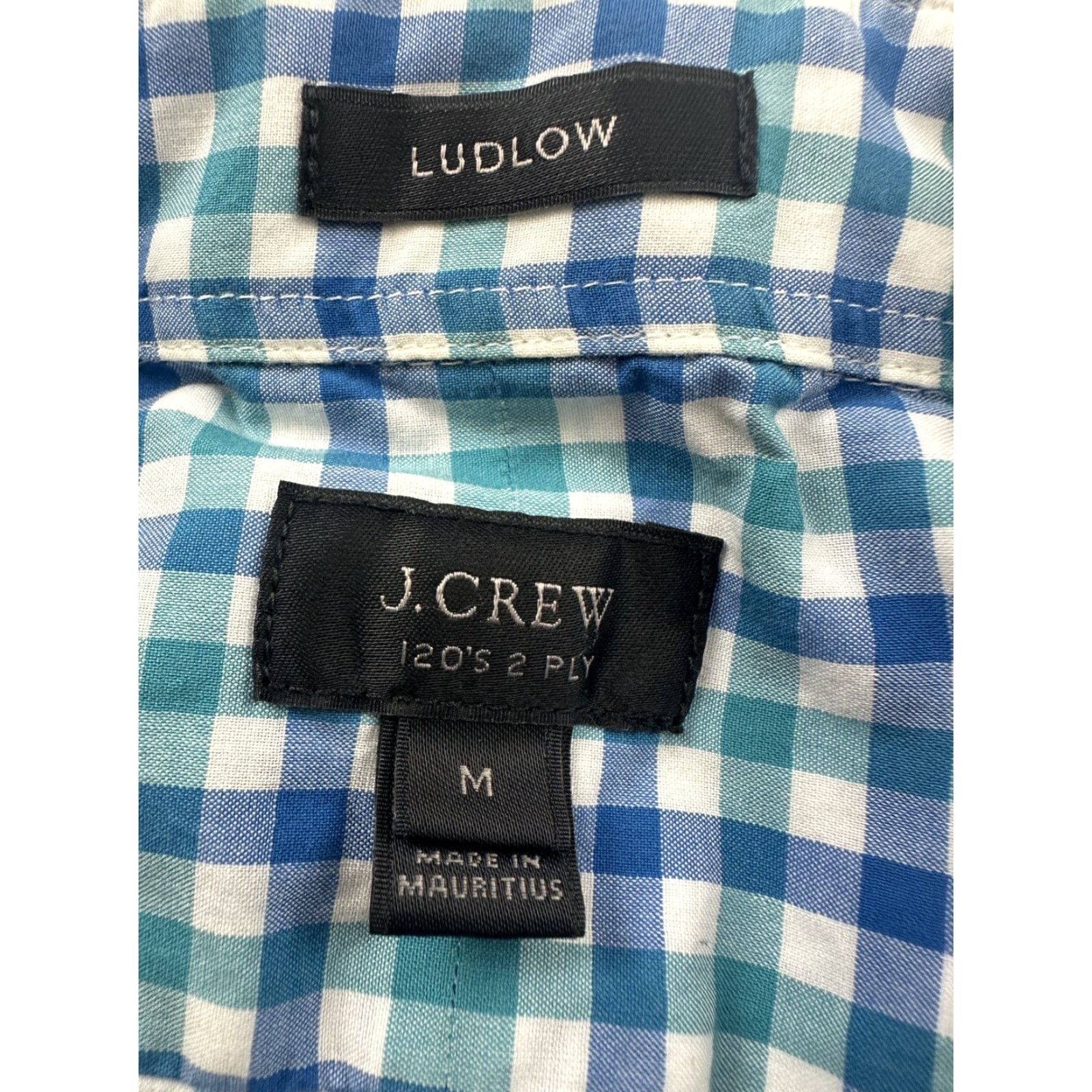 J.Crew J.Crew Shirt Men’s Medium Blue Gingham Plaid Ludlow 120’s 2 Ply Button Up Size US M / EU 48-50 / 2 - 3 Thumbnail