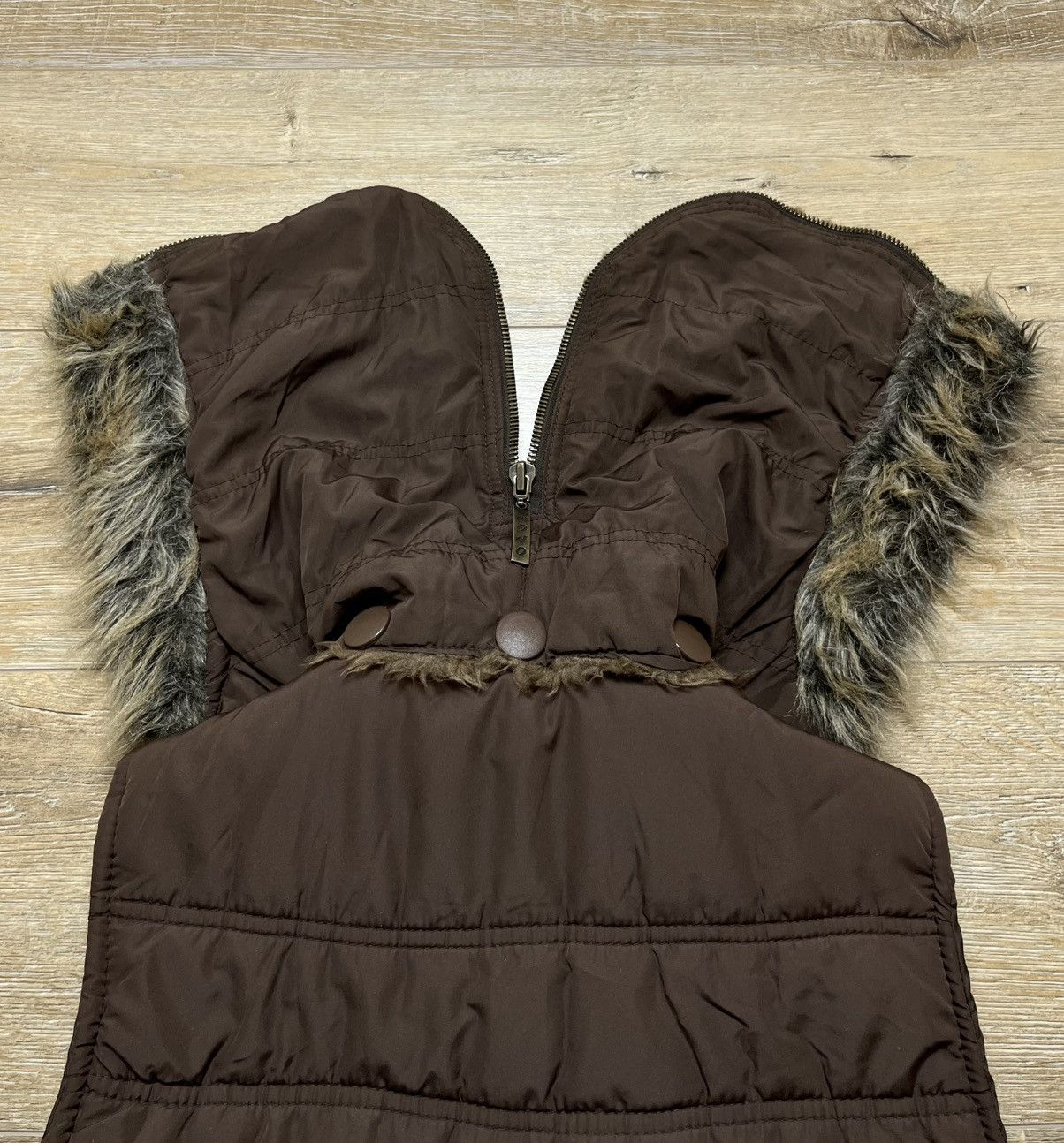 Hysteric Glamour Avant Garde Y2K Fur Hood Zip Vest 00s Size US S / EU 44-46 / 1 - 13 Thumbnail