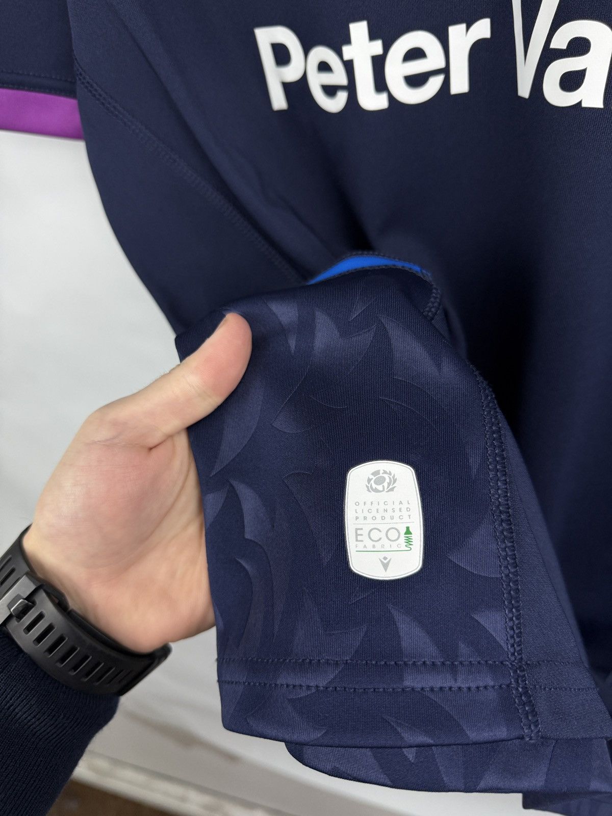 Macron 🏴󠁧󠁢󠁳󠁣󠁴󠁿2020 Macron Scotland National Rugby Team Peter Vardy Jersey Size US L / EU 52-54 / 3 - 7 Thumbnail