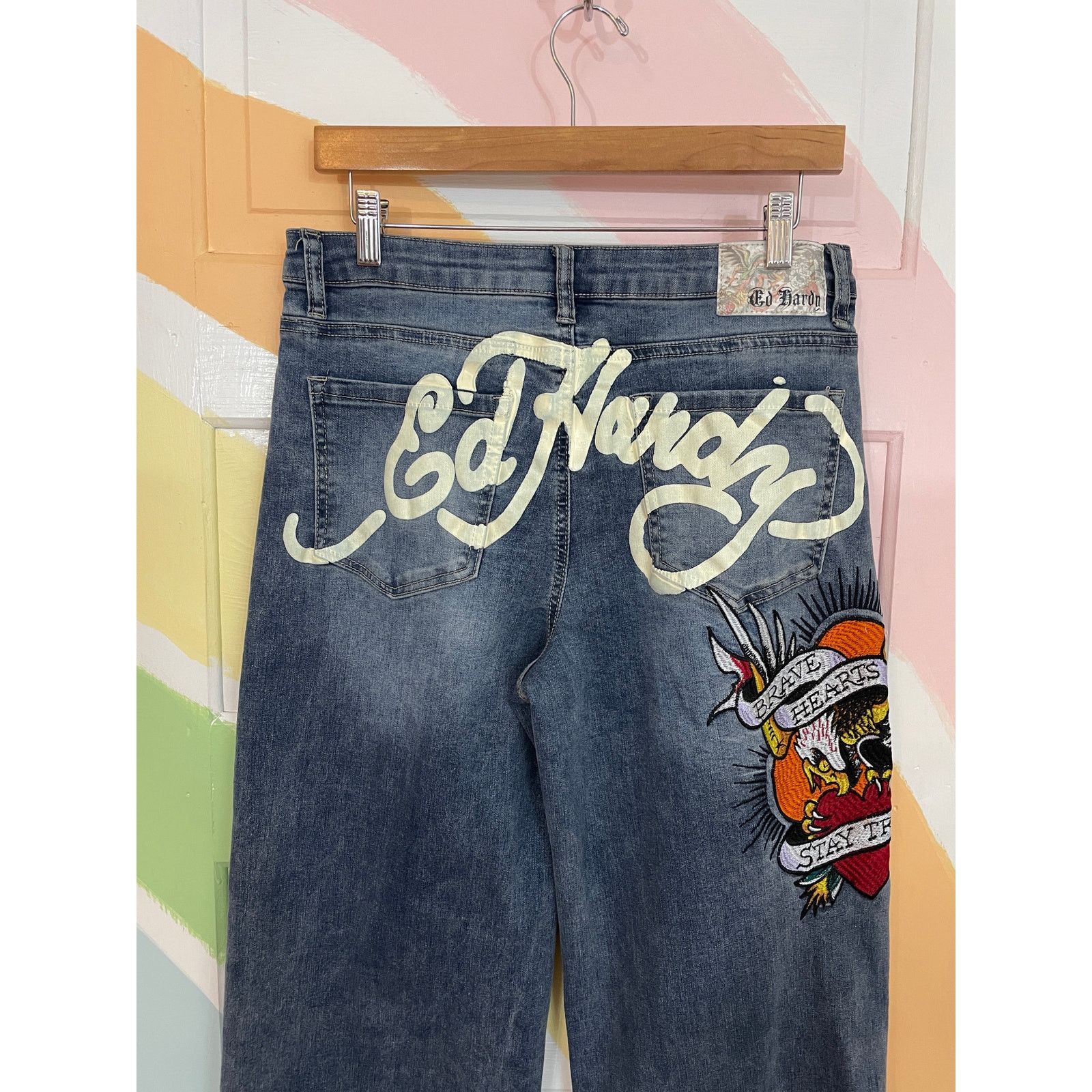 Ed Hardy Ed Hardy Tattoo Graphic Jeans Y2K Denim Size 30 Size 30" / US 8 / IT 44 - 13 Thumbnail