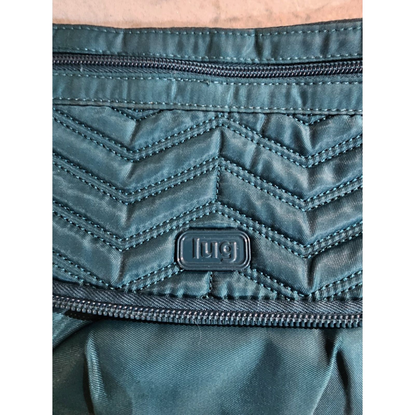 Vintage Lug Classic Mamba Crossbody Bag Blue Green Quilted Nylon Travel Purse Organized - Womens, Small, Crossbody, Navy? Size ONE SIZE - 3 Thumbnail