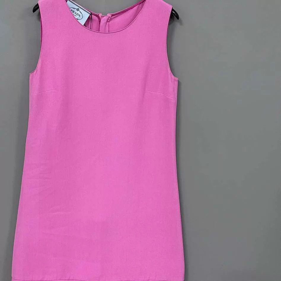 Prada PRADA Pink Silk Sleeveless Women's Dress 40 Size S / US 4 / IT 40 - 2 Thumbnail