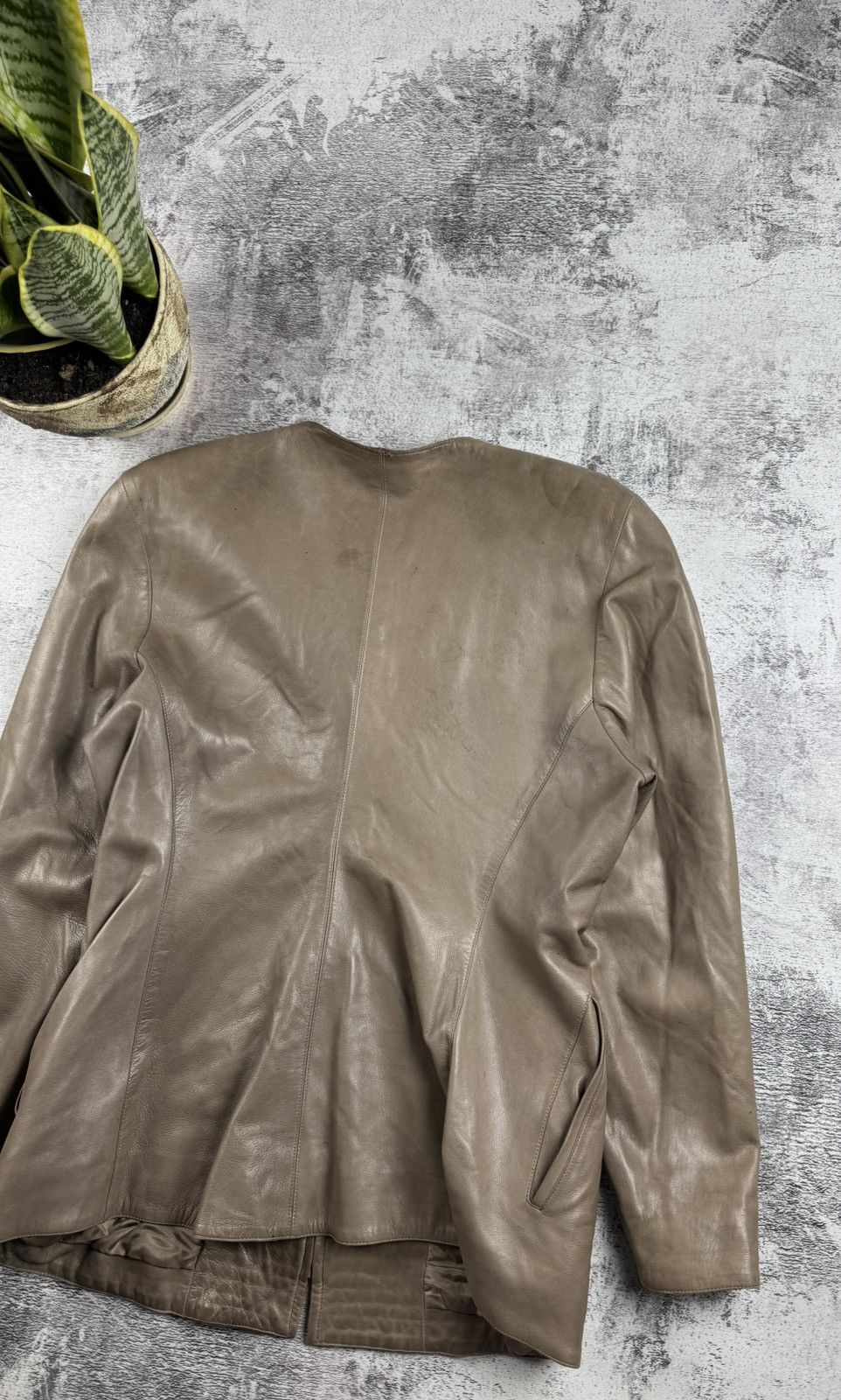 Claude Montana CLAUDE MONTANA VEST AGNEAU PLONGE 80S LEATHER COAT JACKET Size XL / US 12-14 / IT 48-50 - 20 Thumbnail
