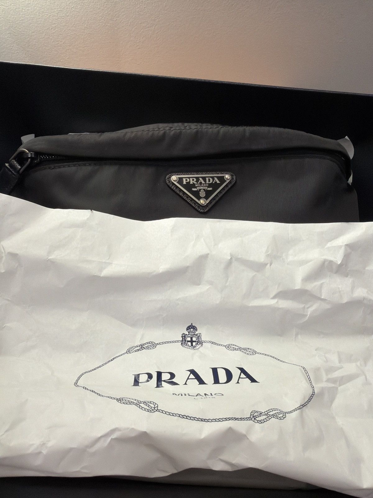 Prada Prada Re-Edition Black Re-Nylon- Excellent Condition Size ONE SIZE - 5 Thumbnail