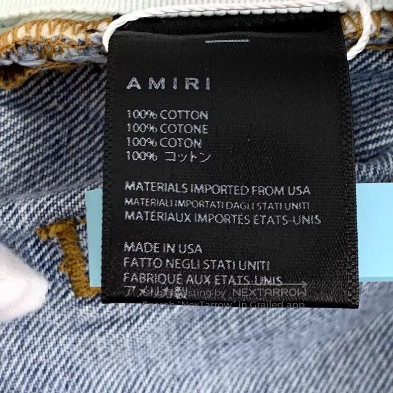 Amiri Amiri Light Blue Hole Splatter Print Cotton Casual Denim L Size US 32 / EU 48 - 8 Thumbnail