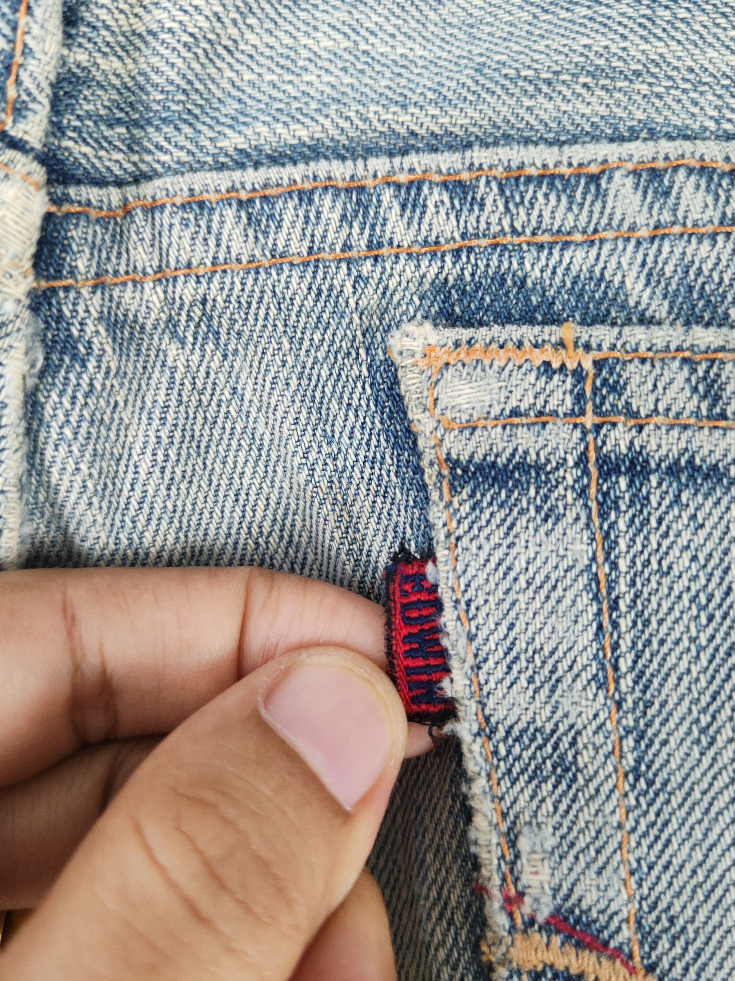 Edwin Edwin 503 Blue Distressed Ripped denim Jeans #W1969 Size 29" - 10 Thumbnail