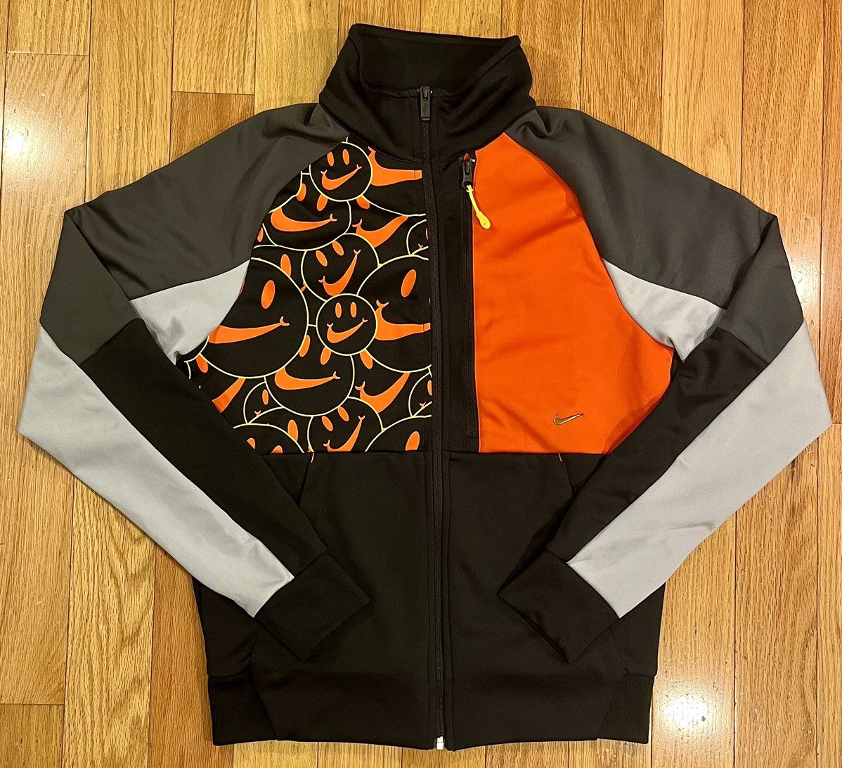 Nike Sportswear Nike Sportswear All Over Print Track Jacket Orange Black Grailed