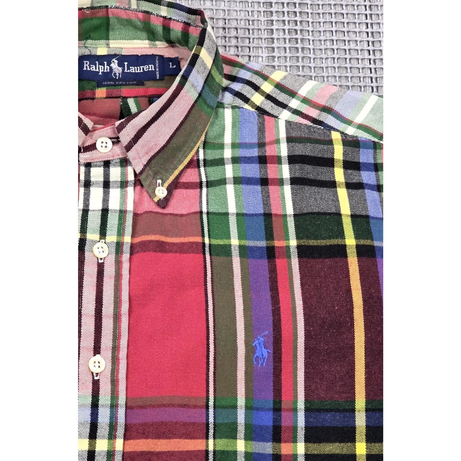 Polo Ralph Lauren VTG Polo Ralph Lauren Shirt Mens L Button-Up Red Multicolor Plaid Flannel 90s Polo Ralph Lauren Shirt Mens L Button-Up Red Multicolor Plaid Flannel Size US L / EU 52-54 / 3 - 3 Thumbnail