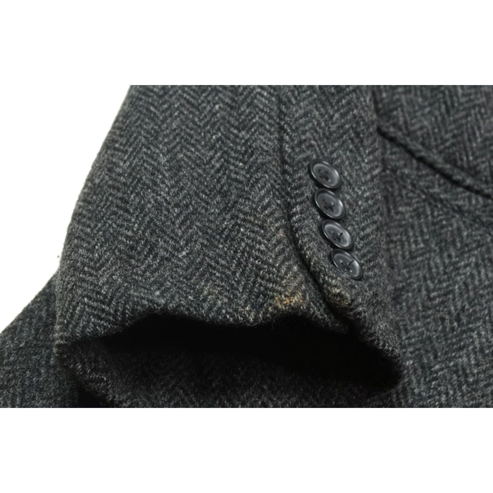 J.Crew J.Crew Blazer Mens 42R Gray Herringbone Tweed Wool Two-Button Regular Fit Size 42R - 5 Thumbnail