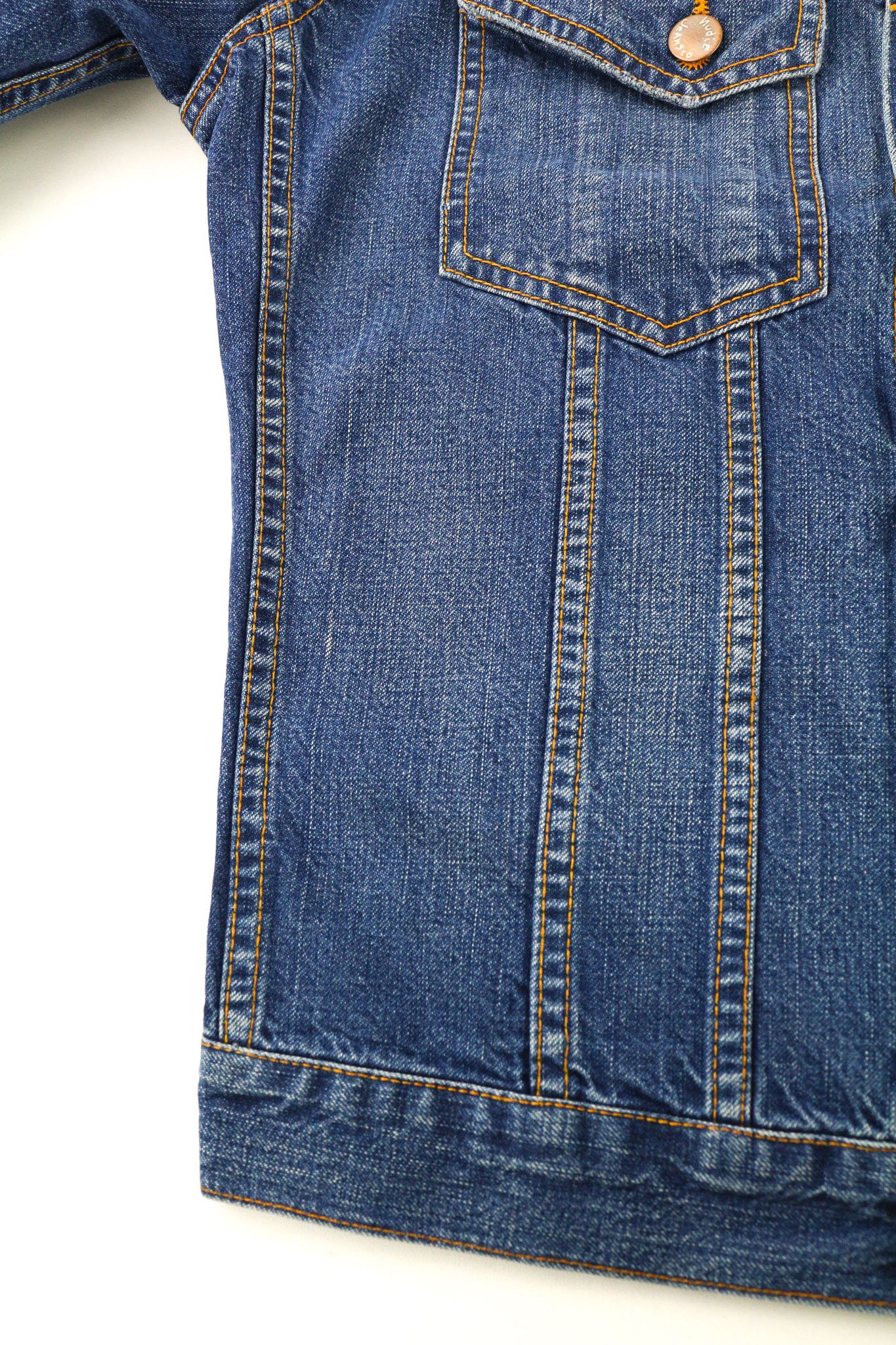 Nudie Jeans TERRY WORN IN S Blue Cotton Denim Unlined Jacket 80777 Size US S / EU 44-46 / 1 - 7 Thumbnail