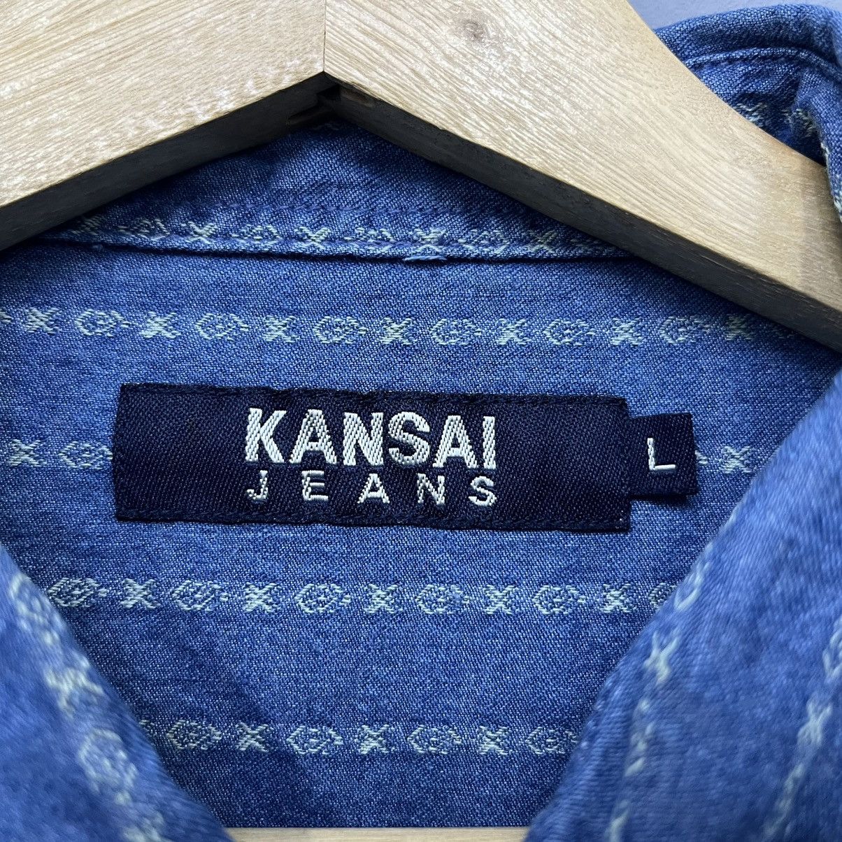Kansai Yamamoto Kansai Jeans Button Up Shirt Size US L / EU 52-54 / 3 - 7 Thumbnail