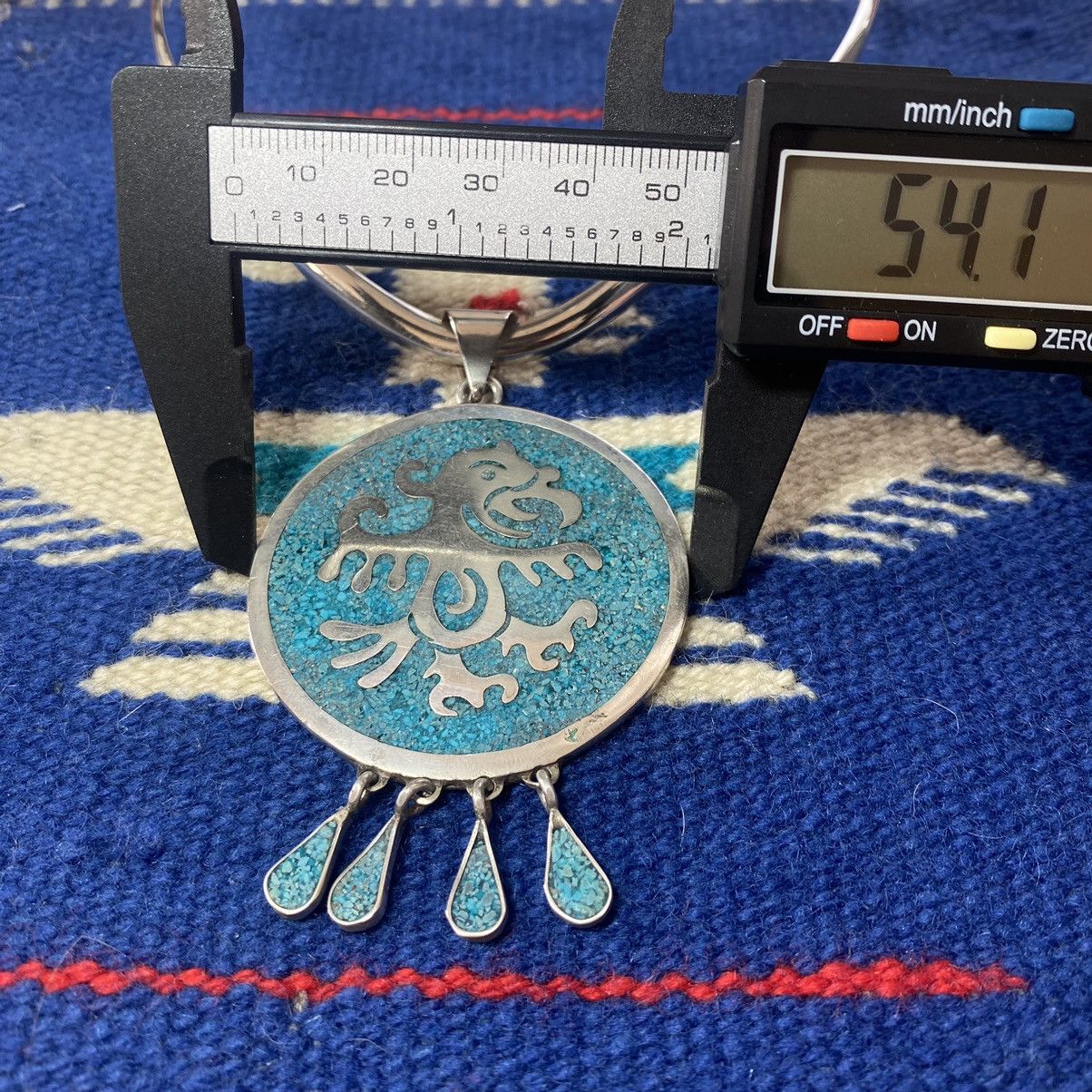 Kapital × Vintage Vintage 70s Navajo Sterling Turquoise Necklace KAPITAL STYLE Size ONE SIZE - 14 Thumbnail