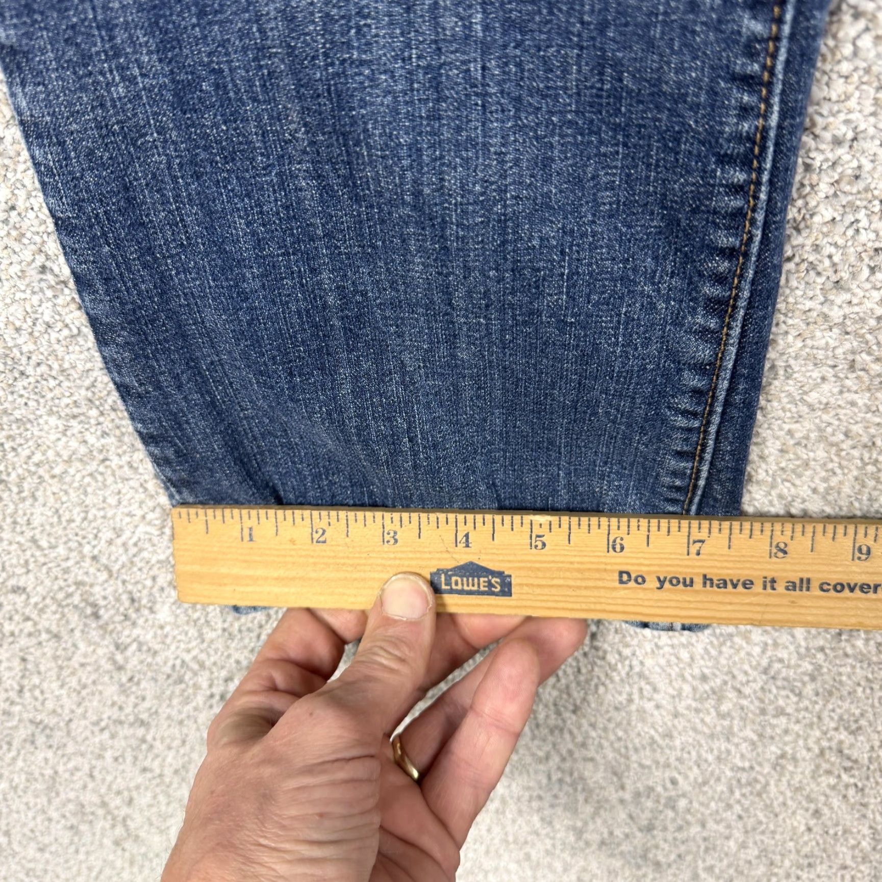 Gap Gap Jeans Womens Bootcut Denim 4 30x29.5 Blue Dark Indigo Stretch Pockets 5-Pocket Low Rise Regular Inseam 29.5 Vintage No (YG) Size 27" / US 4 / IT 40 - 3 Thumbnail