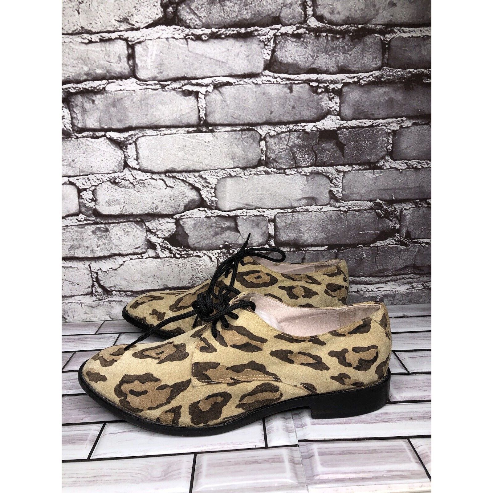 Other Penelope And Coco Leopard Print Suede Leather Oxfords Shoes Size US 10 / IT 40 - 11 Thumbnail