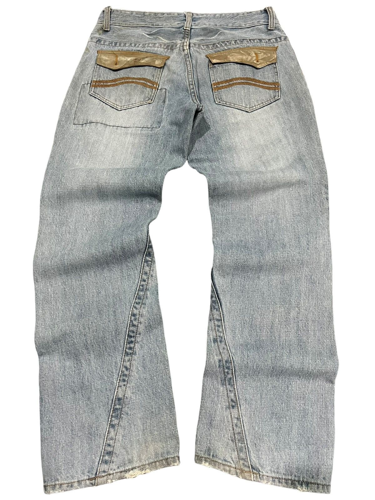Vans × Vintage Vintage Y2K Vans Trashed Light Blue Classic Fit Jeans Size US 32 / EU 48 - 2 Thumbnail