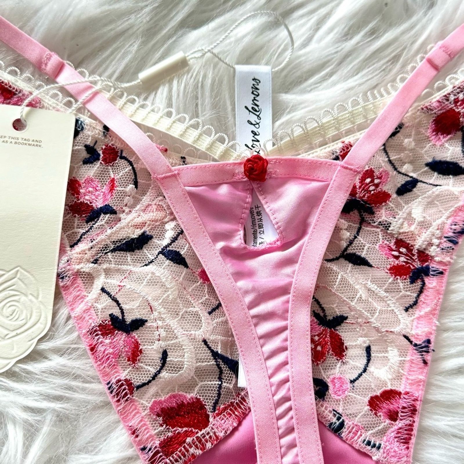 For Love & Lemons NWT!! For Love and Lemons Panty, Size XL, Floral Size ONE SIZE - 10 Thumbnail