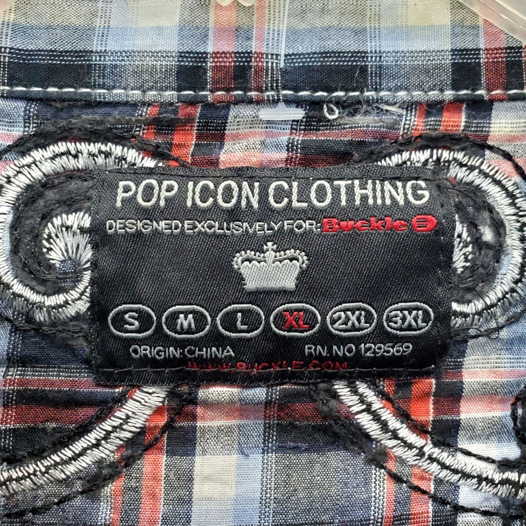 Vintage Pop Icon Western Rodeo Shirt Mens XL Multi Plaid Embroidered Pearl Snap Shirt Size US XL / EU 56 / 4 - 5 Thumbnail