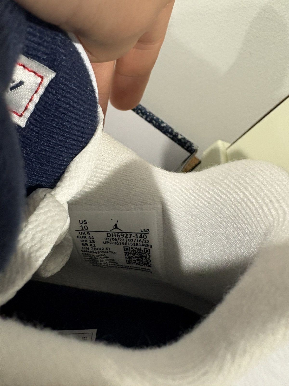Jordan Brand × Nike Jordan 4 white midnight navy Size US 10 / EU 43 - 7 Thumbnail