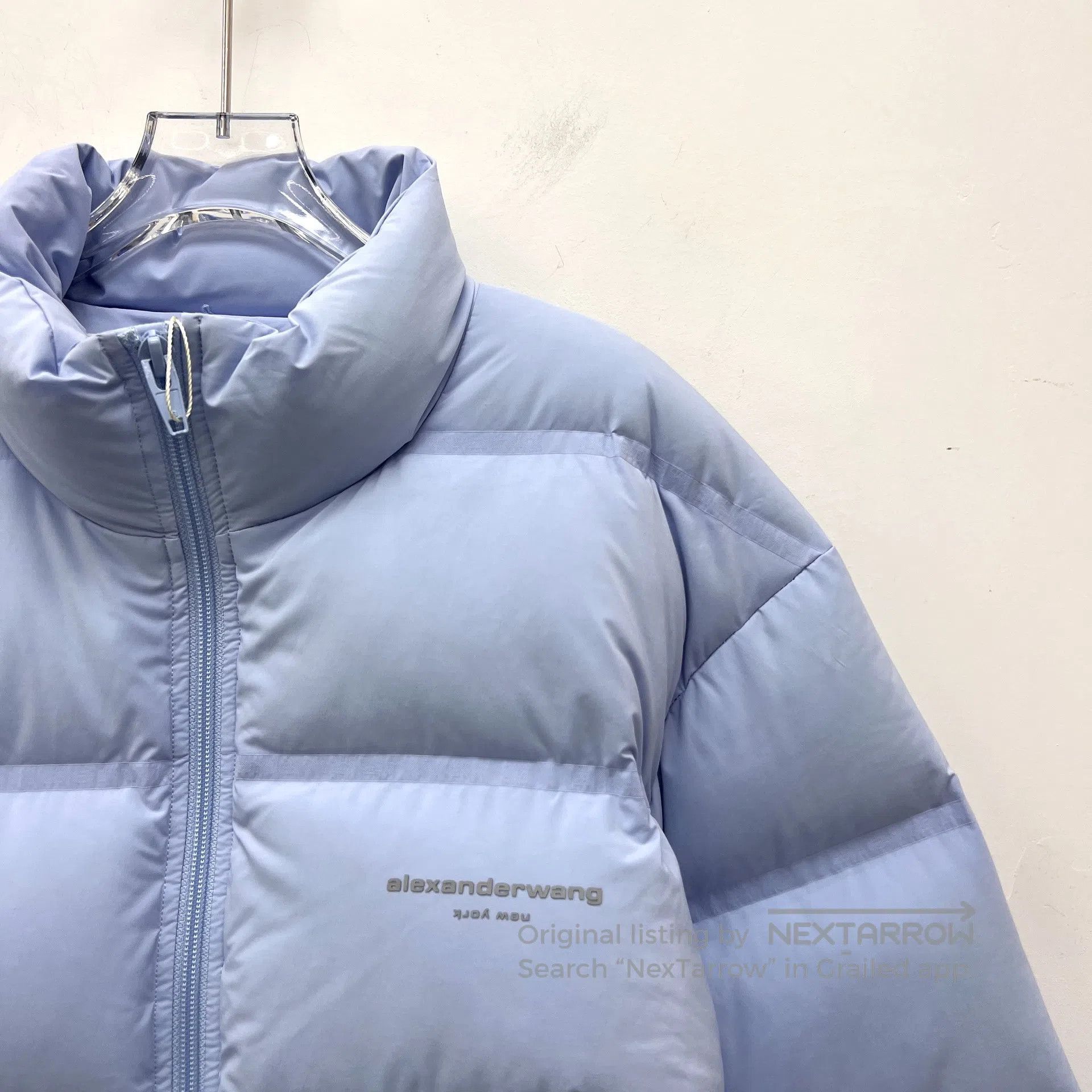 Alexander Wang Alexander Wang Light blue logo letter print stand collar z Size M / US 6-8 / IT 42-44 - 3 Thumbnail