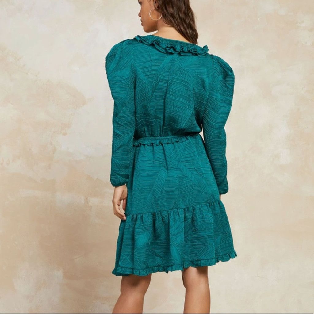 Current Air Crinkled Puff Sleeve Mini Dress - wpequipmentugltd.com