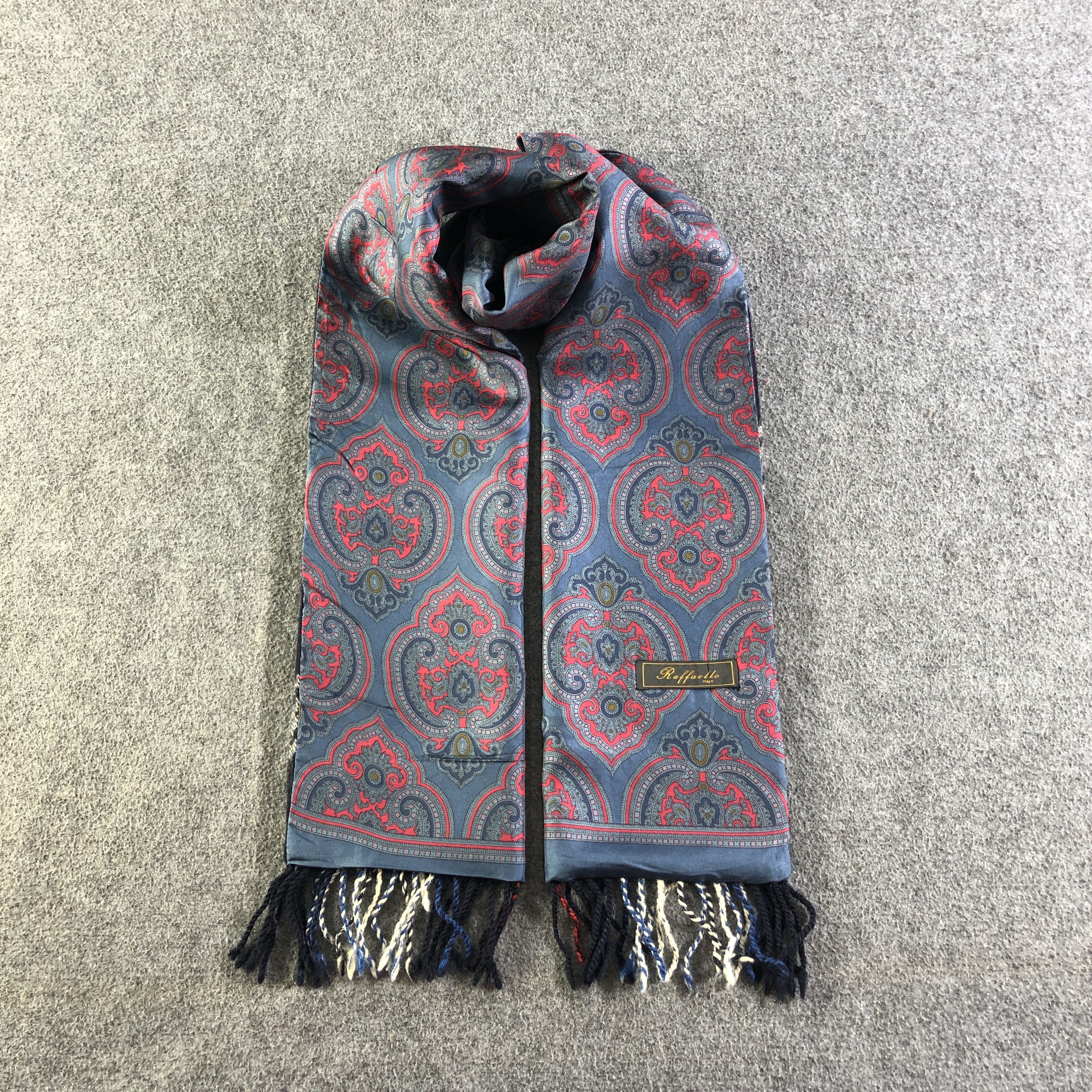 Vintage Rafaello Paisley Silk/Wool Scarf Muffler Neckwear V2785 Size ONE SIZE - 1 Thumbnail
