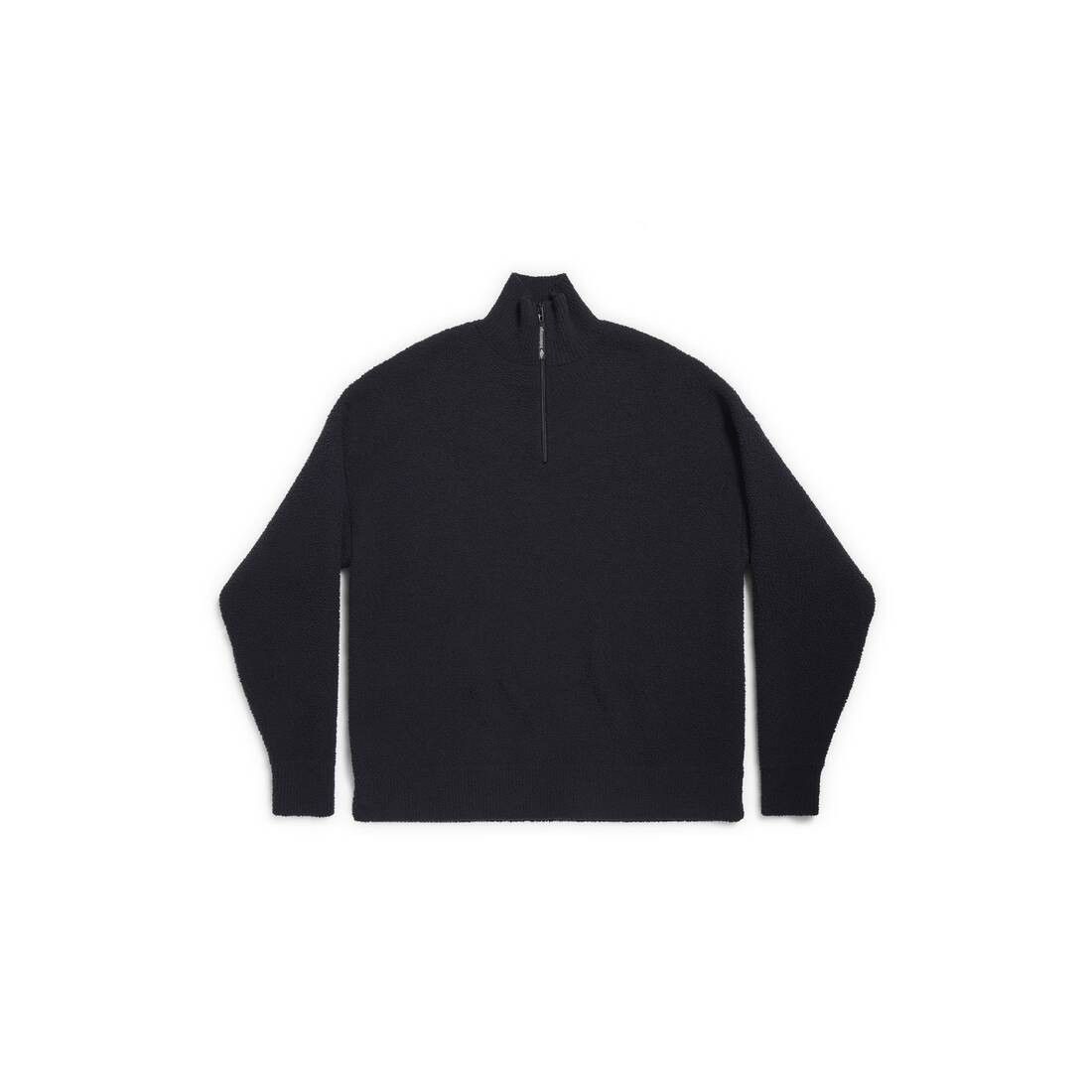 Balenciaga o1la1rc1a0226 Half Zip High Neck Sweater In Black Size US S / EU 44-46 / 1 - 1 Thumbnail