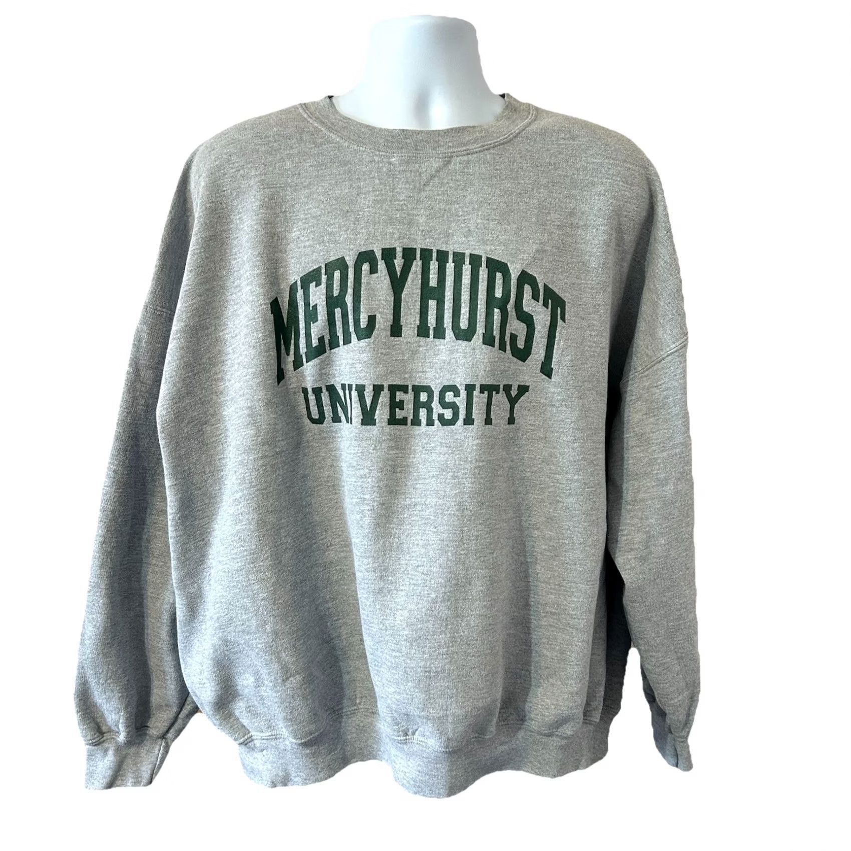 Gildan Mercyhurst University Sweatshirt Men 3XL Heather Gray Gildan Dry Blend Pullover Size US XXL / EU 58 / 5 - 2 Thumbnail